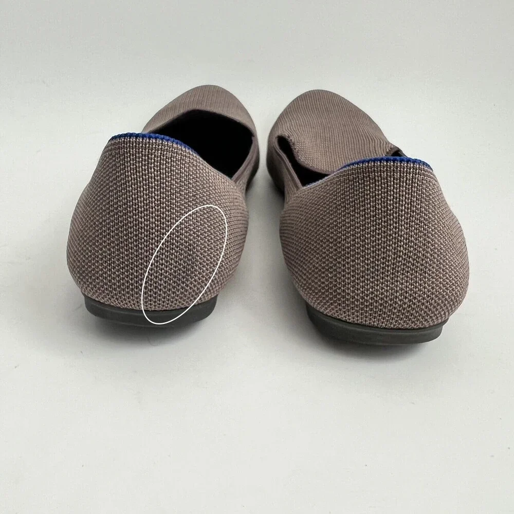 Rothy’s Blue Halo Ballet Round Washable Toe Flats Brown 11